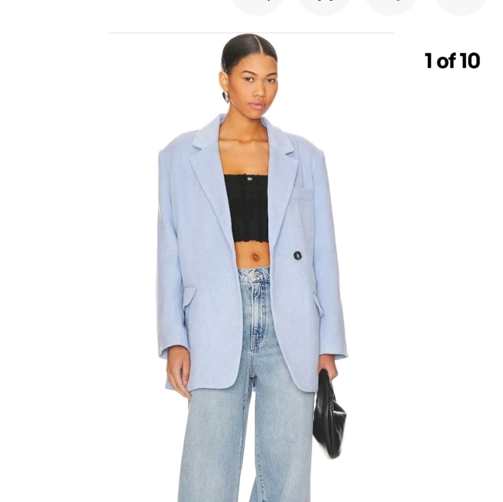 NWT Steve Madden Powder Blue Oversize MYRA Jacket  Size‎ Medium